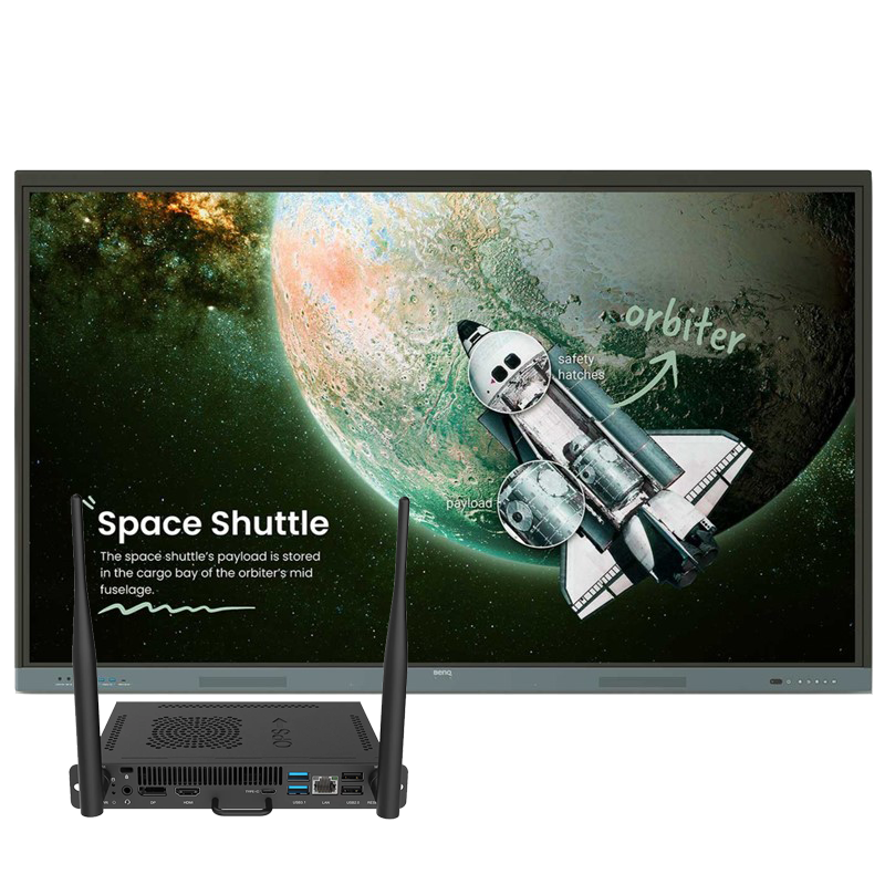 Інтерактивна панель BenQ RE04 75" (RE7504), комп. модуль (i5 12Gen/16/512/W11Pro), мобільний стенд регульований